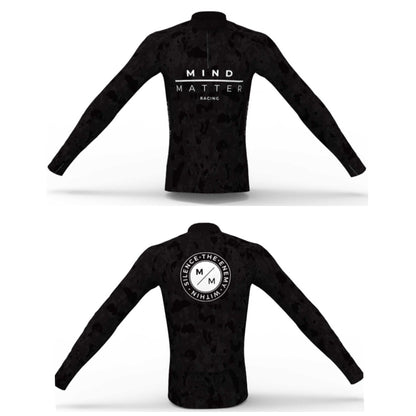 MM Racing - Black Paint Splash - 1/4 Zip Long Sleeve Running Shirt