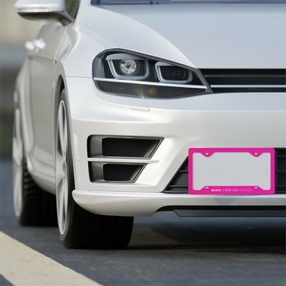 MM Athlete Pink- Metal License Plate Frame