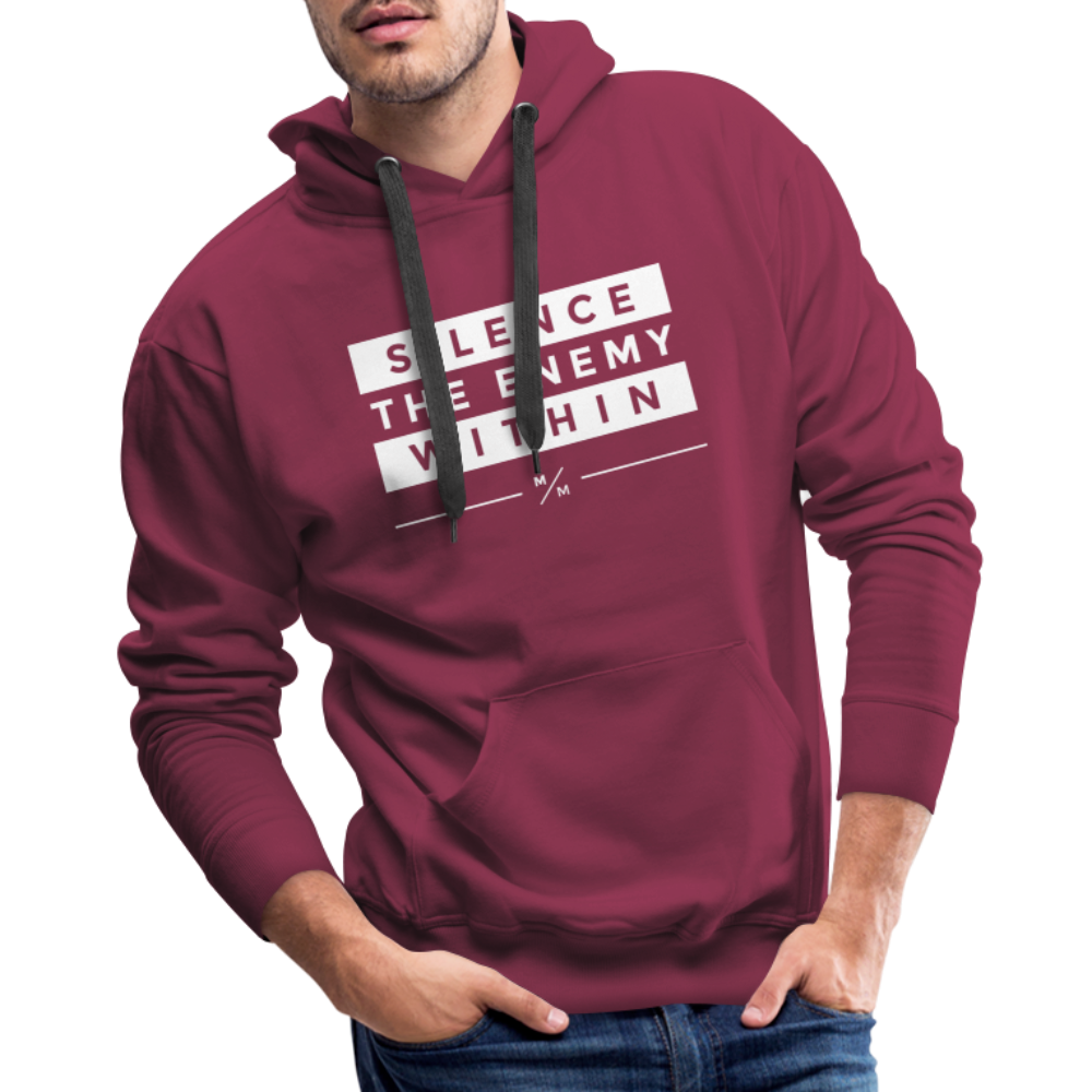 Silence the Enemy- Men’s Premium Hoodie - burgundy