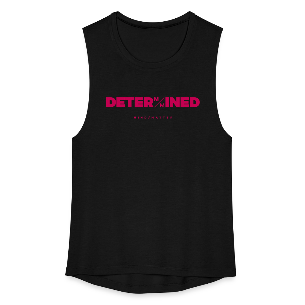 Determined- Women's Flowy Muscle Tank - black