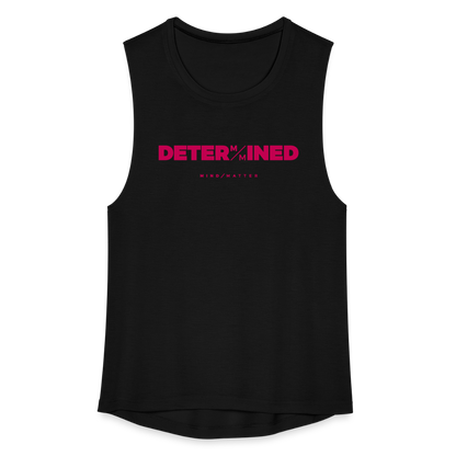 Determined- Women's Flowy Muscle Tank - black