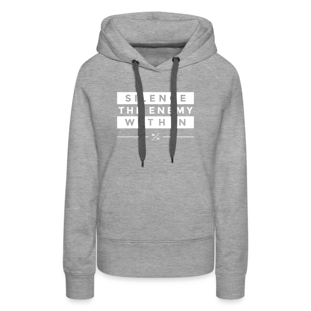 Silence The Enemy- Women’s Premium Hoodie - heather grey