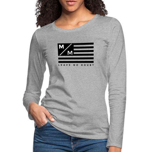 MM Flag LND- Women's Premium Long Sleeve T-Shirt FP - heather gray