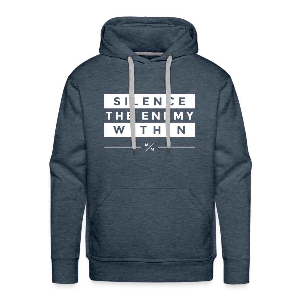 Silence the Enemy- Men’s Premium Hoodie - heather denim