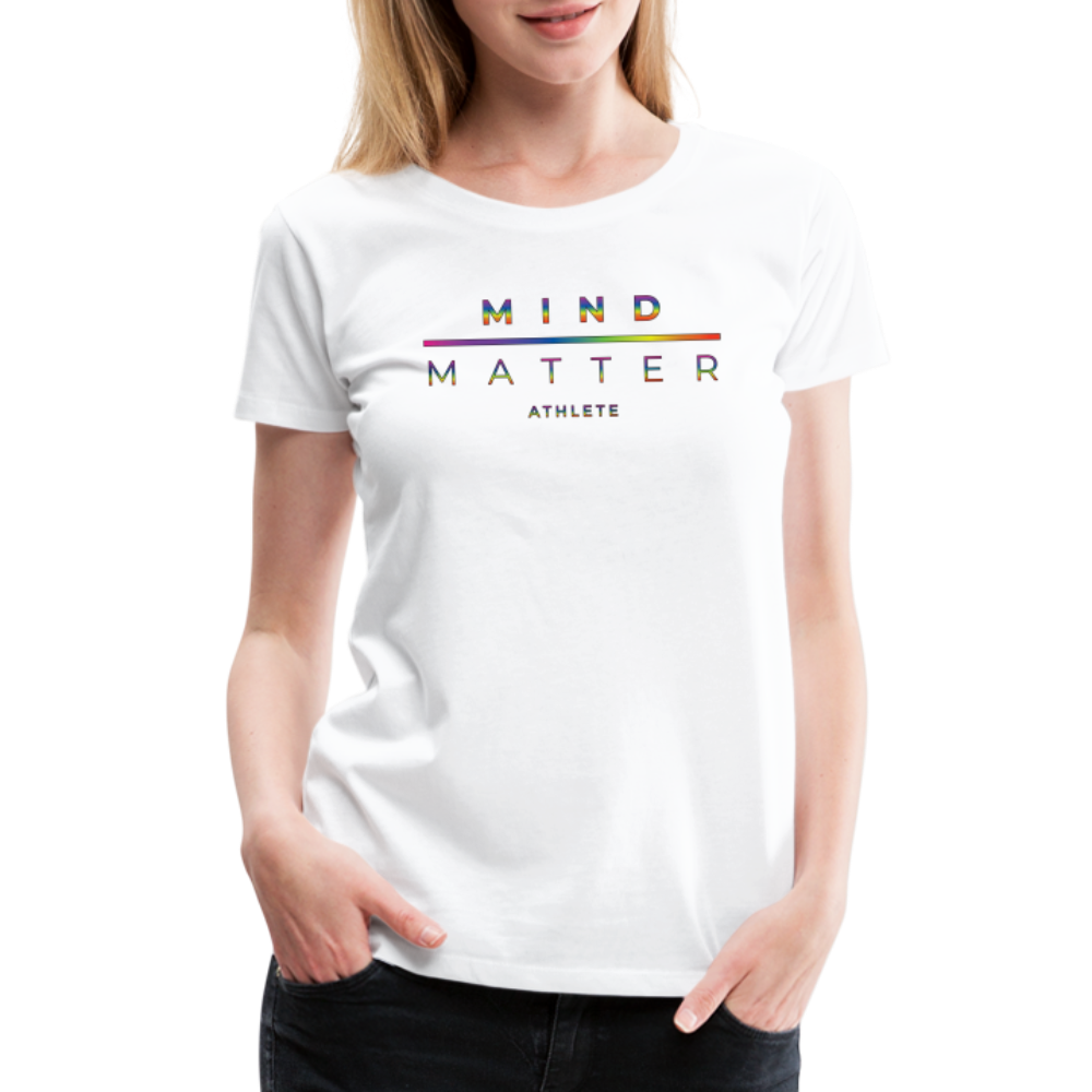 MM Athlete Rainbow- Women’s Premium T-Shirt - white