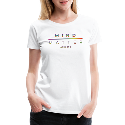 MM Athlete Rainbow- Women’s Premium T-Shirt - white