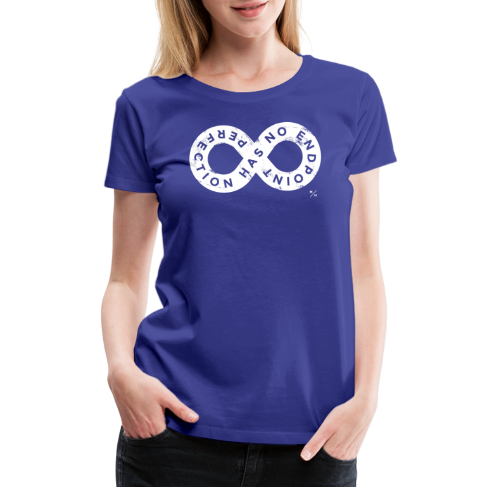 Perfection Has No Endpoint- Women’s Premium T-Shirt - royal blue