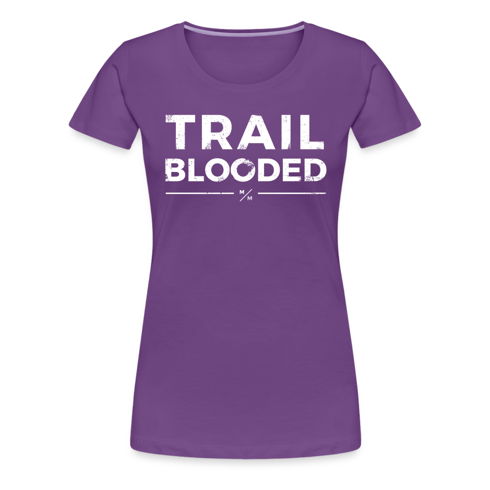 Trail Blooded- Women’s Premium T-Shirt - purple