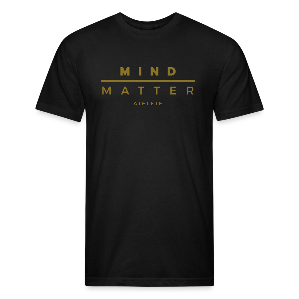 MM GOLD- UNISEX Fitted Cotton/Poly T-Shirt - black