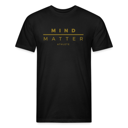 MM GOLD- UNISEX Fitted Cotton/Poly T-Shirt - black