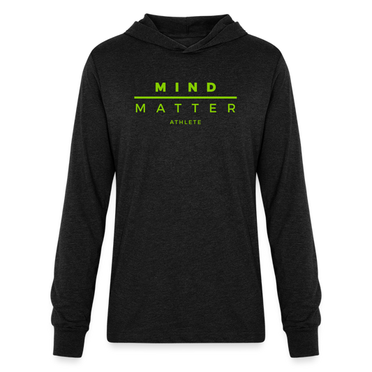 MM Athlete Green- Unisex Long Sleeve Hoodie Shirt - heather black