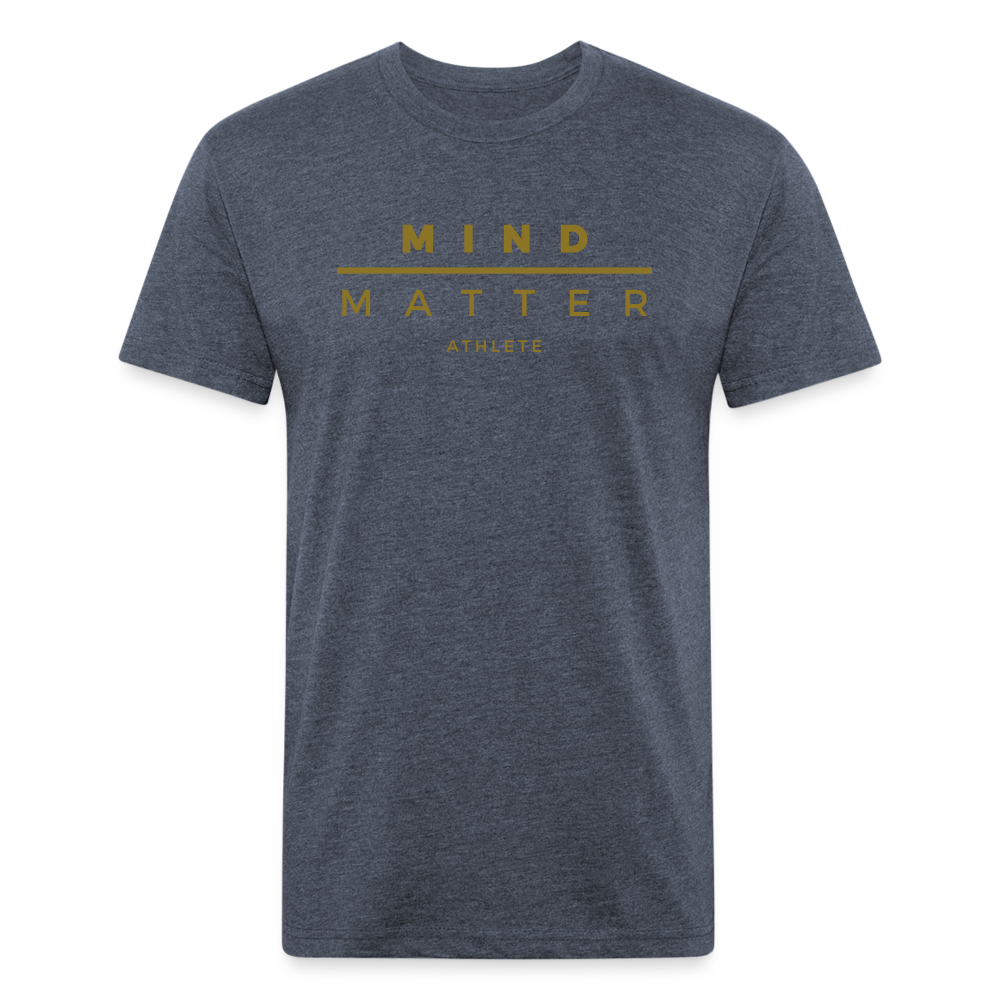 MM GOLD- UNISEX Fitted Cotton/Poly T-Shirt - heather navy