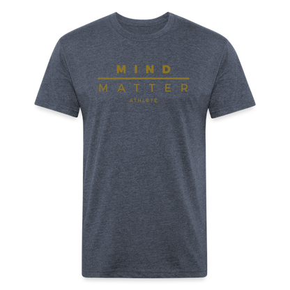 MM GOLD- UNISEX Fitted Cotton/Poly T-Shirt - heather navy