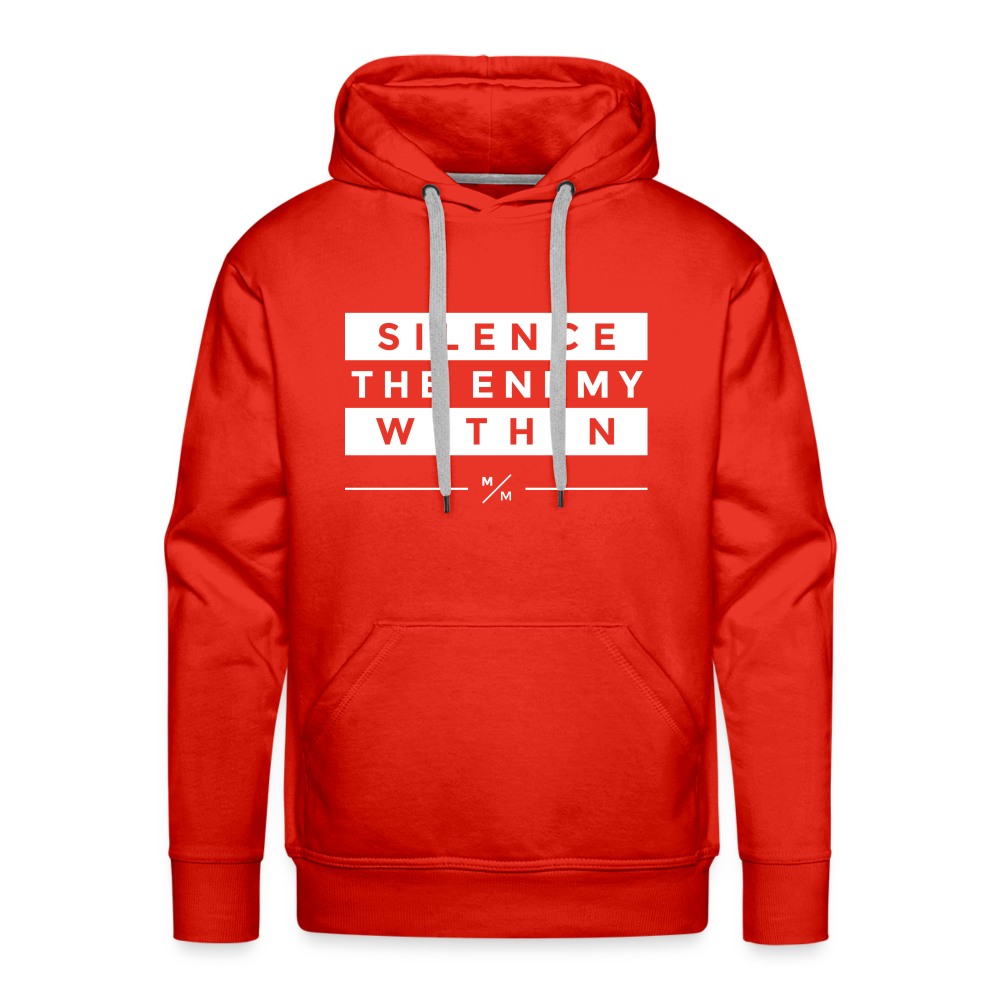 Silence the Enemy- Men’s Premium Hoodie - red