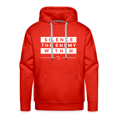 Silence the Enemy- Men’s Premium Hoodie - red