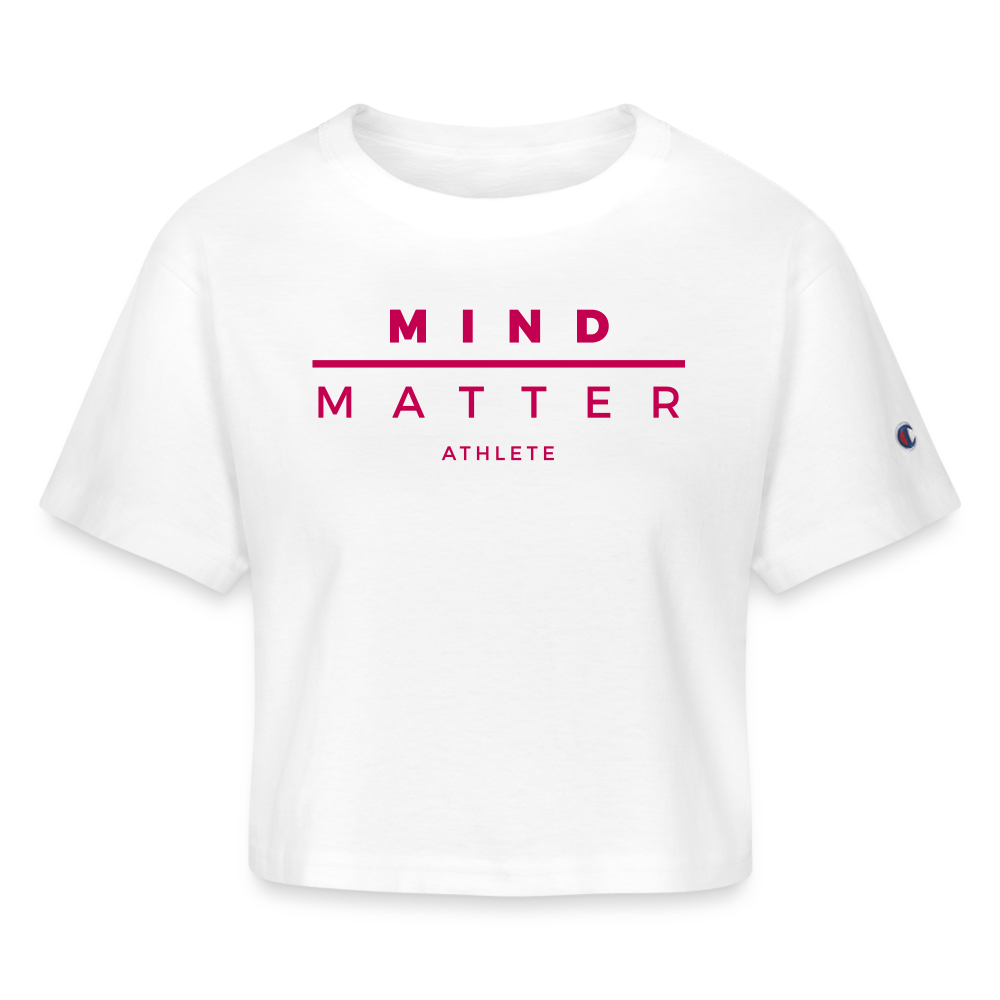 MM Athlete- Champion Women’s Cropped T-Shirt - white