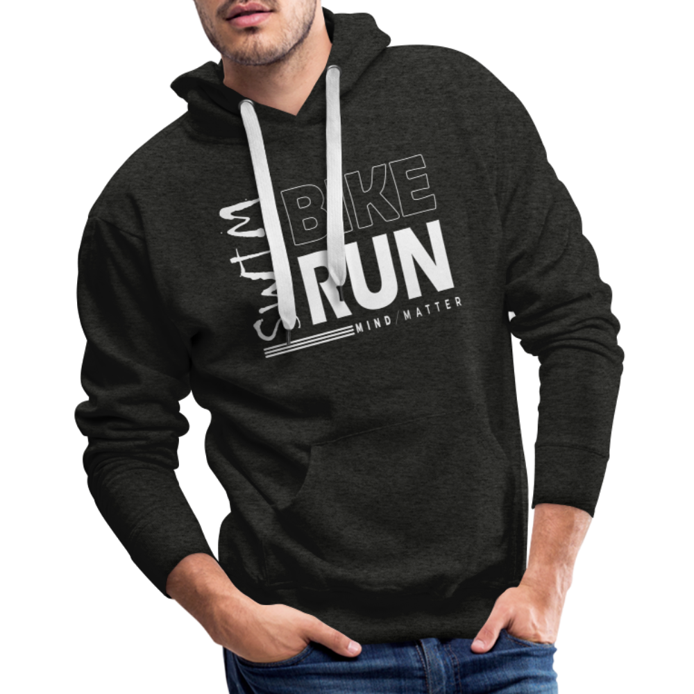 Swim-Bike-Run- Men’s Premium Hoodie - charcoal grey