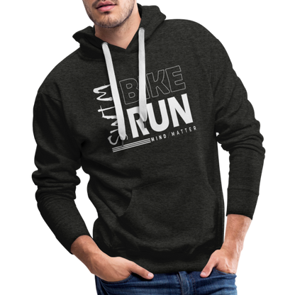 Swim-Bike-Run- Men’s Premium Hoodie - charcoal grey