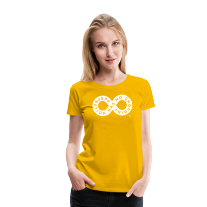 Perfection Has No Endpoint- Women’s Premium T-Shirt - sun yellow