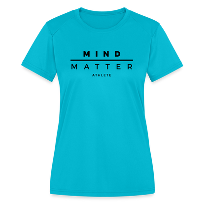 MM Athlete- Women's Moisture Wicking Performance T-Shirt - turquoise