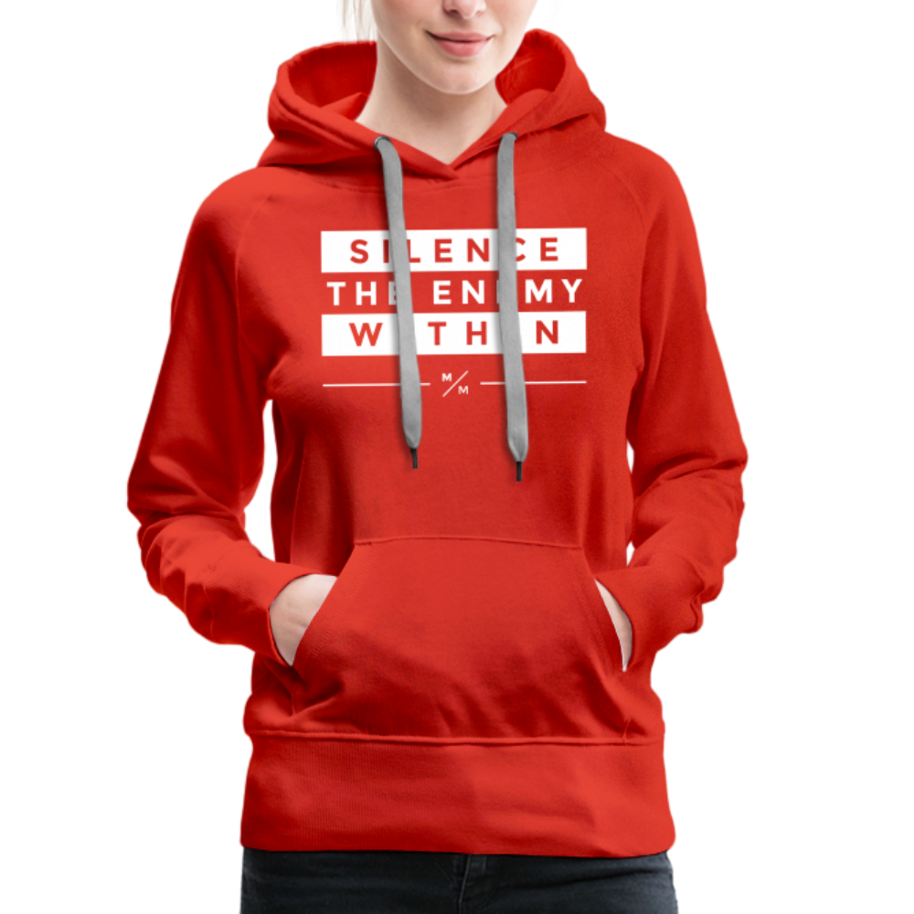 Silence The Enemy- Women’s Premium Hoodie - red