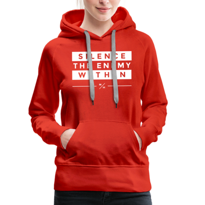 Silence The Enemy- Women’s Premium Hoodie - red