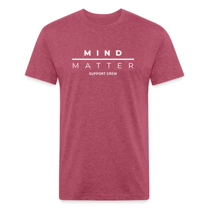 MM Support Crew - Fitted Cotton/Poly T-Shirt by Next Level - heather burgundy