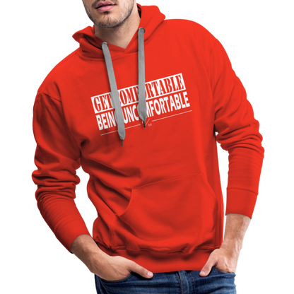 Get Comfortable Being Uncomfortable- Men’s Premium Hoodie - red