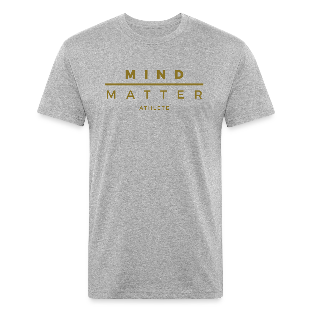 MM GOLD- UNISEX Fitted Cotton/Poly T-Shirt - heather gray