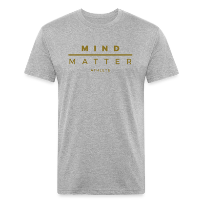 MM GOLD- UNISEX Fitted Cotton/Poly T-Shirt - heather gray