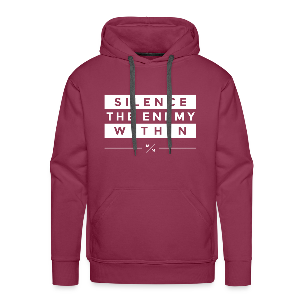 Silence the Enemy- Men’s Premium Hoodie - burgundy