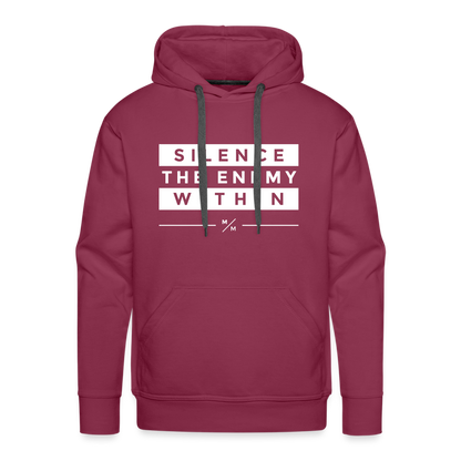 Silence the Enemy- Men’s Premium Hoodie - burgundy