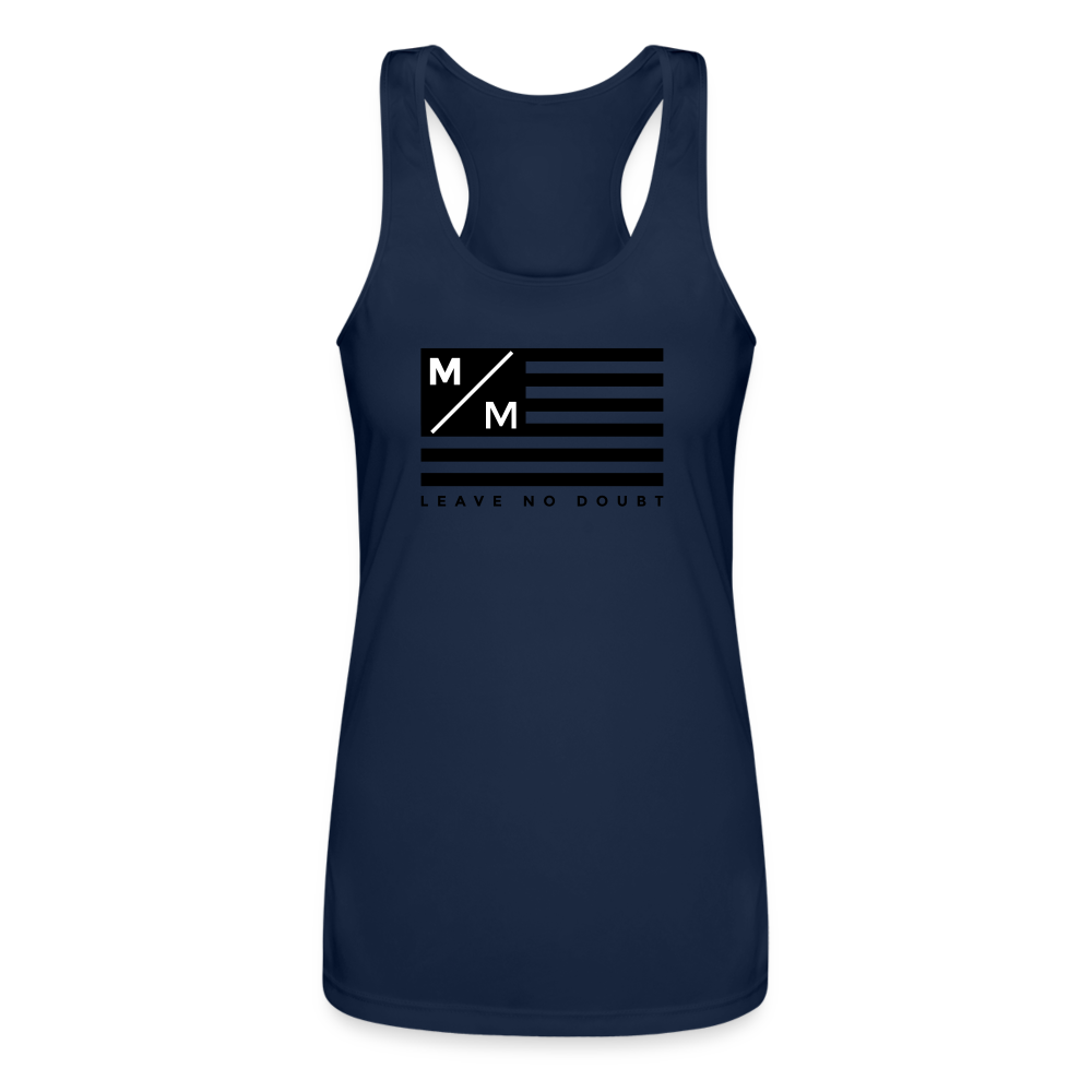 MM Flag- Women’s Performance Racerback Tank Top - navy