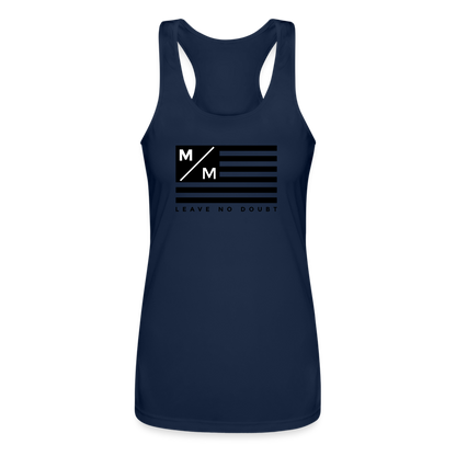 MM Flag- Women’s Performance Racerback Tank Top - navy