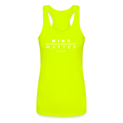 MM Athlete W- Women’s Performance Racerback Tank Top - neon yellow