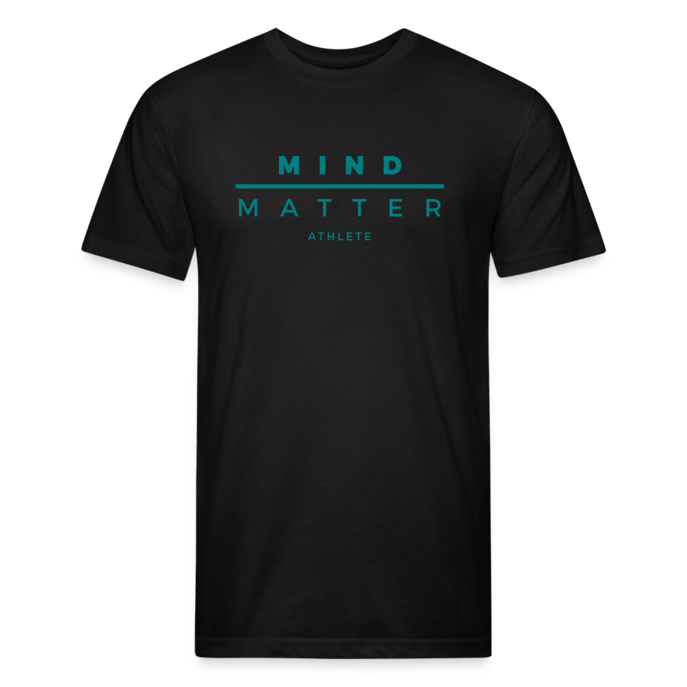 MM Teal- UNISEX Fitted Cotton/Poly T-Shirt - black