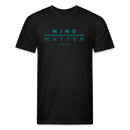 MM Teal- UNISEX Fitted Cotton/Poly T-Shirt - black