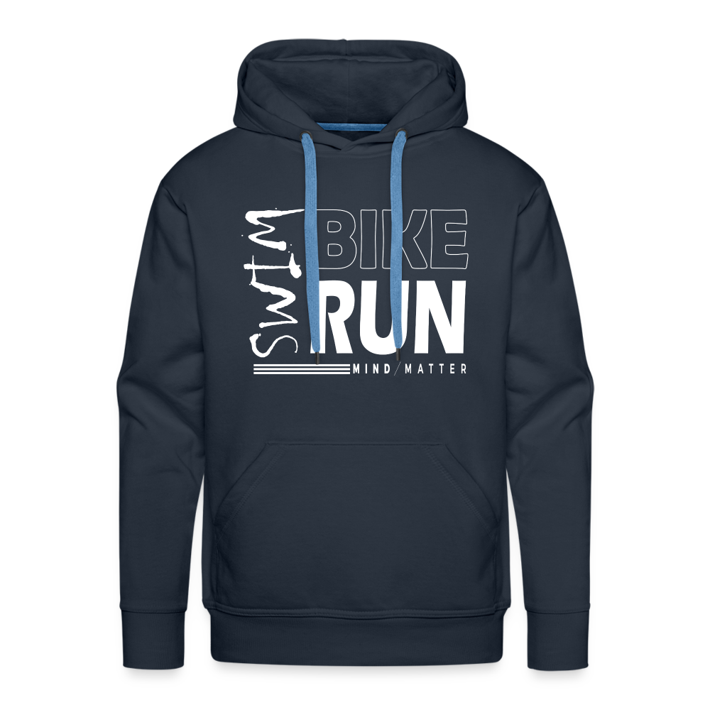 Swim-Bike-Run- Men’s Premium Hoodie - navy