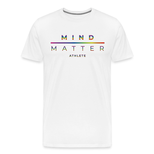 MM Athlete Rainbow- Men's Premium T-Shirt - white