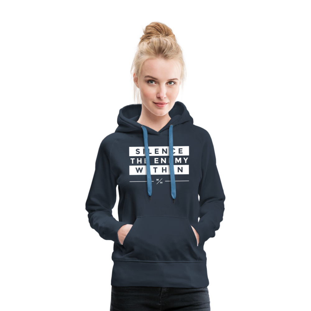 Silence The Enemy- Women’s Premium Hoodie - navy