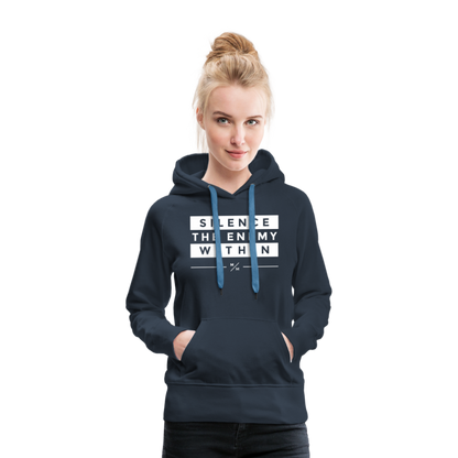 Silence The Enemy- Women’s Premium Hoodie - navy