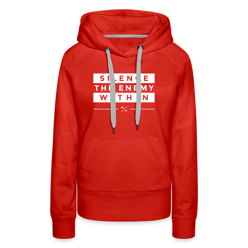 Silence The Enemy- Women’s Premium Hoodie - red