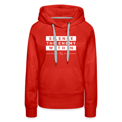 Silence The Enemy- Women’s Premium Hoodie - red