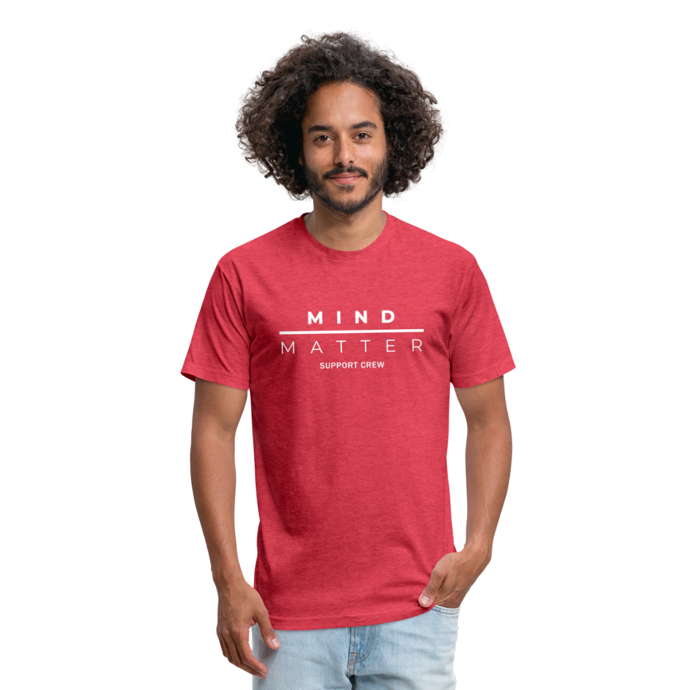 MM Support Crew - Fitted Cotton/Poly T-Shirt by Next Level - heather red