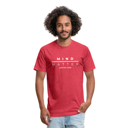 MM Support Crew - Fitted Cotton/Poly T-Shirt by Next Level - heather red