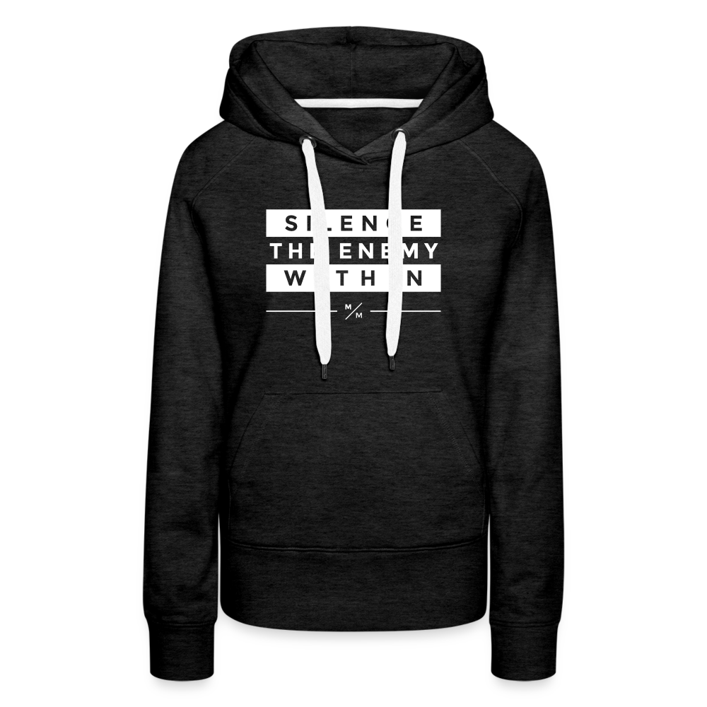 Silence The Enemy- Women’s Premium Hoodie - charcoal grey