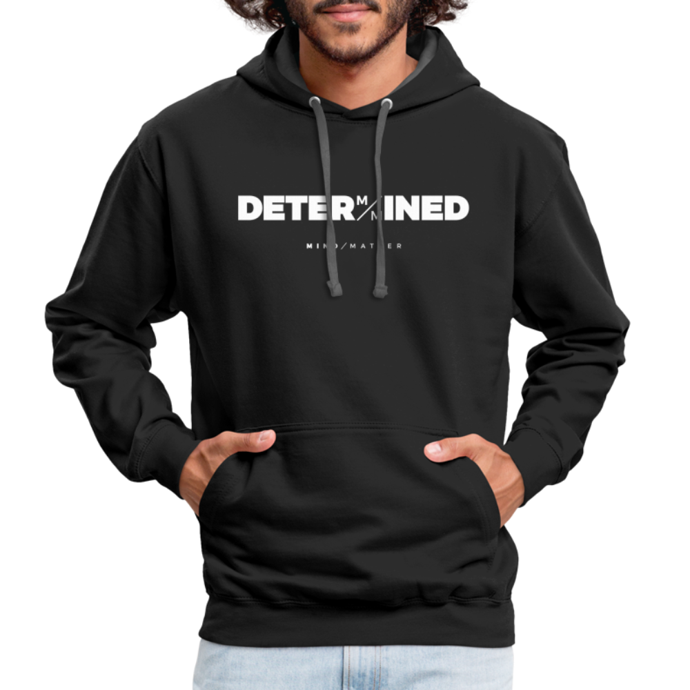 Determined MM- Unisex Contrast Hoodie - black/asphalt