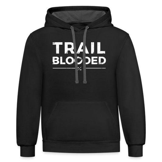 Trail Blooded- Unisex Contrast Hoodie - black/asphalt