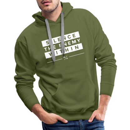 Silence the Enemy- Men’s Premium Hoodie - olive green