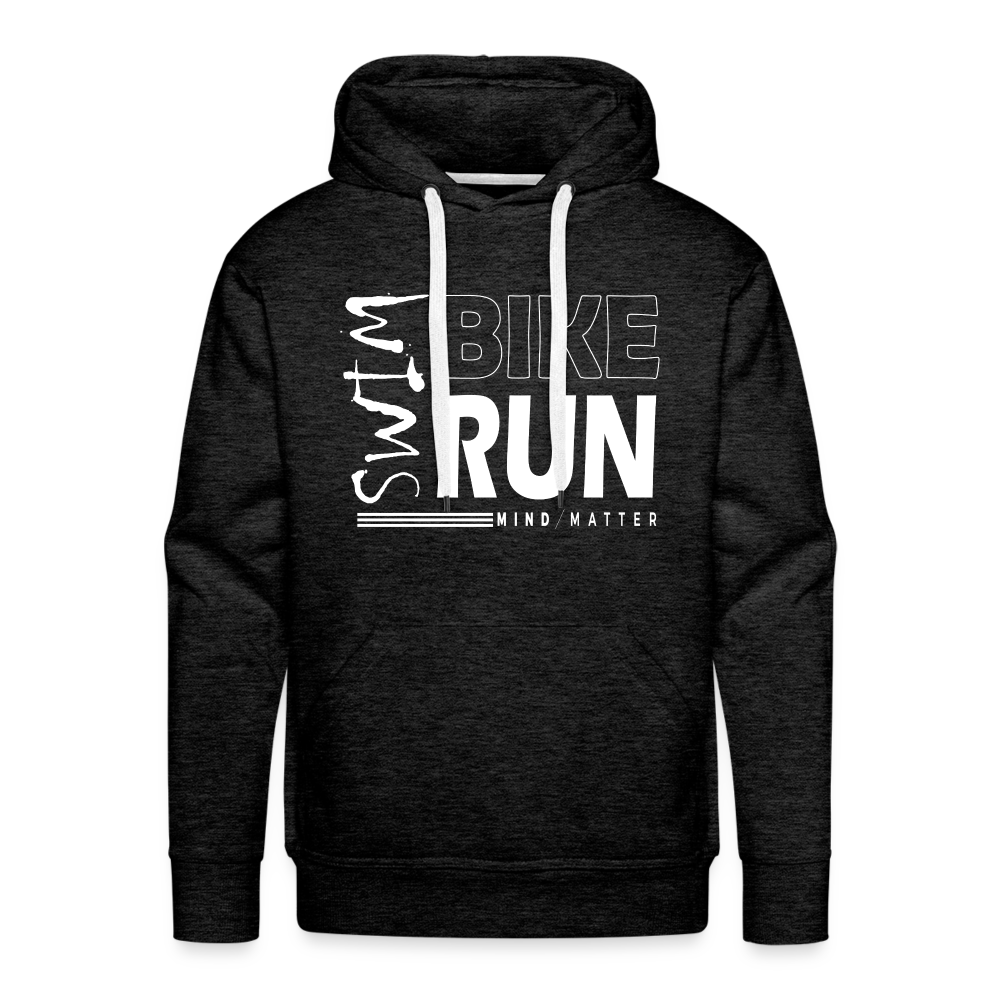 Swim-Bike-Run- Men’s Premium Hoodie - charcoal grey